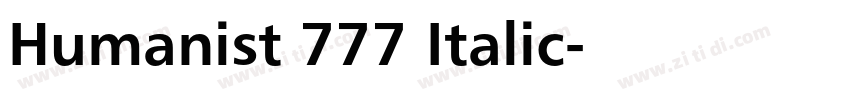 Humanist 777 Italic字体转换 Humanist 777 Italic字体转换